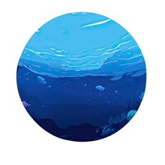 Ai Generated Ocean Sea Fish Underwater Water Mini Round Pill Box by Pakemis