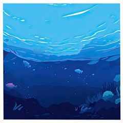 Ai Generated Ocean Sea Fish Underwater Water Wooden Puzzle Square by Pakemis