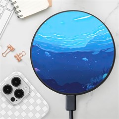 Ai Generated Ocean Sea Fish Underwater Water Wireless Fast Charger(black)