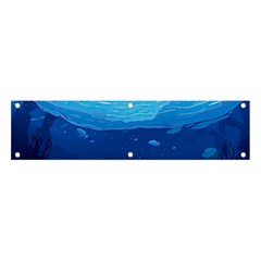 Ai Generated Ocean Sea Fish Underwater Water Banner And Sign 4  X 1  by Pakemis