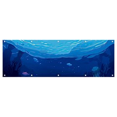 Ai Generated Ocean Sea Fish Underwater Water Banner And Sign 12  X 4  by Pakemis