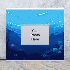 Ai Generated Ocean Sea Fish Underwater Water White Wall Photo Frame 5  X 7  by Pakemis