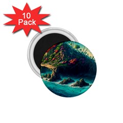 Tropical Island Paradise Ocean Sea Palm Trees 1 75  Magnets (10 Pack)  by Pakemis