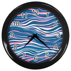 Modern Fluid Art Wall Clock (black) by GardenOfOphir