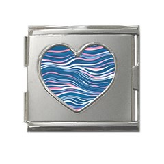 Modern Fluid Art Mega Link Heart Italian Charm (18mm) by GardenOfOphir