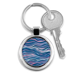 Modern Fluid Art Key Chain (round) by GardenOfOphir