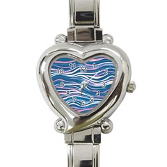 Modern Fluid Art Heart Italian Charm Watch by GardenOfOphir