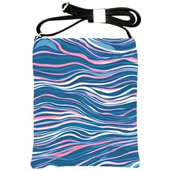 Modern Fluid Art Shoulder Sling Bag by GardenOfOphir