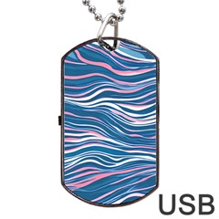 Modern Fluid Art Dog Tag Usb Flash (two Sides) by GardenOfOphir