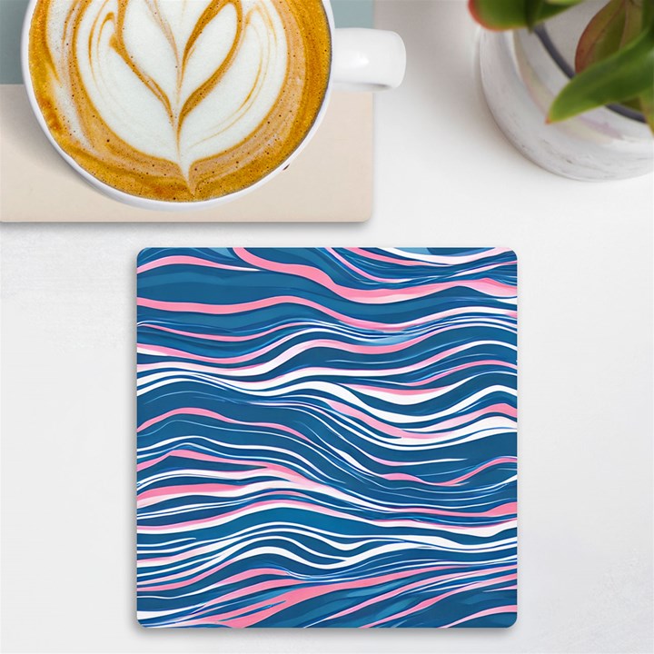 Modern Fluid Art UV Print Square Tile Coaster 