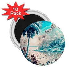 Tropical Winter Tropical Winter Landscape 2 25  Magnets (10 Pack)  by Pakemis