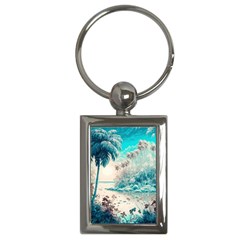 Tropical Winter Tropical Winter Landscape Key Chain (rectangle) by Pakemis