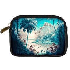 Tropical Winter Tropical Winter Landscape Digital Camera Leather Case by Pakemis