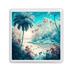 Tropical Winter Tropical Winter Landscape Memory Card Reader (square) by Pakemis