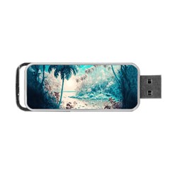 Tropical Winter Tropical Winter Landscape Portable Usb Flash (one Side) by Pakemis