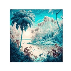 Tropical Winter Tropical Winter Landscape Square Satin Scarf (30  X 30 ) by Pakemis