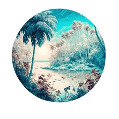 Tropical Winter Tropical Winter Landscape Mini Round Pill Box by Pakemis