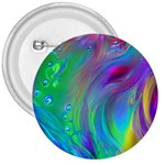 Fluid Art - Artistic And Colorful 3  Buttons Front