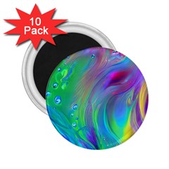 Fluid Art - Artistic And Colorful 2 25  Magnets (10 Pack)  by GardenOfOphir