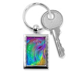 Fluid Art - Artistic And Colorful Key Chain (Rectangle) Front