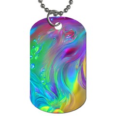 Fluid Art - Artistic And Colorful Dog Tag (one Side) by GardenOfOphir