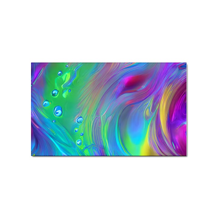 Fluid Art - Artistic And Colorful Sticker Rectangular (100 pack)