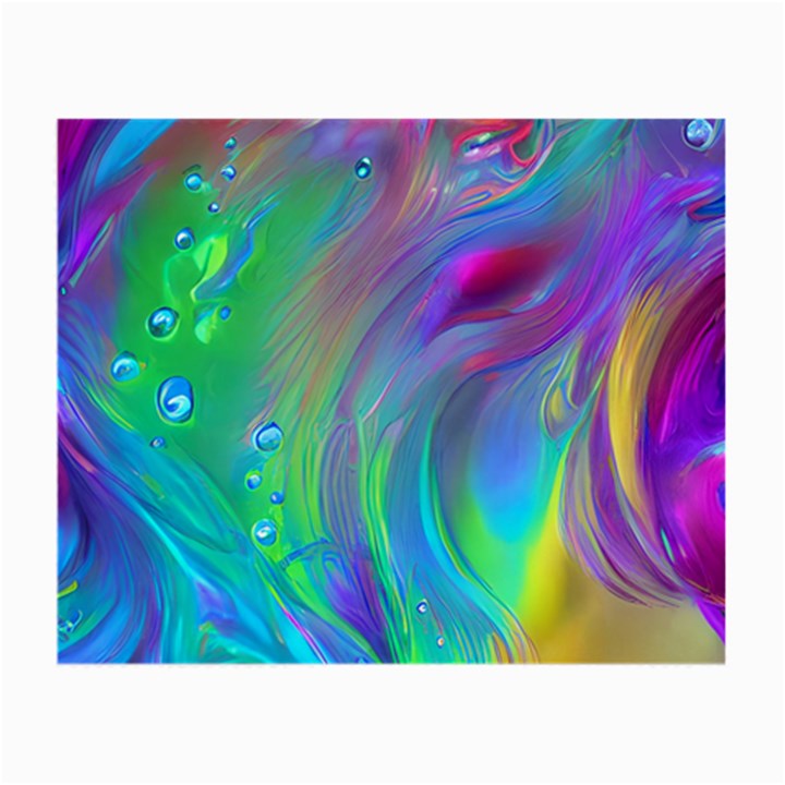 Fluid Art - Artistic And Colorful Small Glasses Cloth (2 Sides)