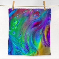 Fluid Art - Artistic And Colorful Face Towel by GardenOfOphir