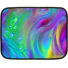 Fluid Art - Artistic And Colorful Fleece Blanket (mini) by GardenOfOphir