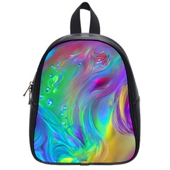 Fluid Art - Artistic And Colorful School Bag (small) by GardenOfOphir