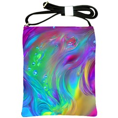 Fluid Art - Artistic And Colorful Shoulder Sling Bag by GardenOfOphir