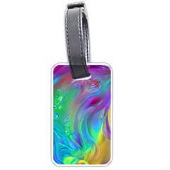 Fluid Art - Artistic And Colorful Luggage Tag (one Side) by GardenOfOphir