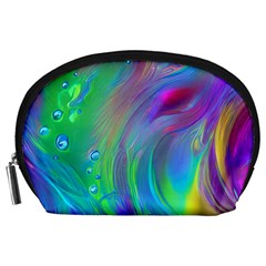 Fluid Art - Artistic And Colorful Accessory Pouch (large) by GardenOfOphir