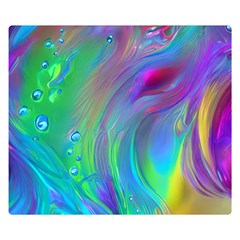 Fluid Art - Artistic And Colorful Premium Plush Fleece Blanket (small) by GardenOfOphir