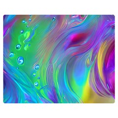 Fluid Art - Artistic And Colorful Premium Plush Fleece Blanket (medium) by GardenOfOphir