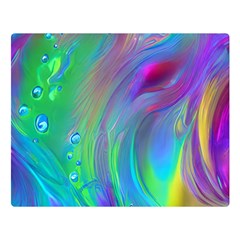 Fluid Art - Artistic And Colorful Premium Plush Fleece Blanket (large) by GardenOfOphir