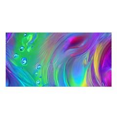 Fluid Art - Artistic And Colorful Satin Shawl 45  X 80  by GardenOfOphir