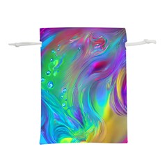 Fluid Art - Artistic And Colorful Lightweight Drawstring Pouch (l) by GardenOfOphir