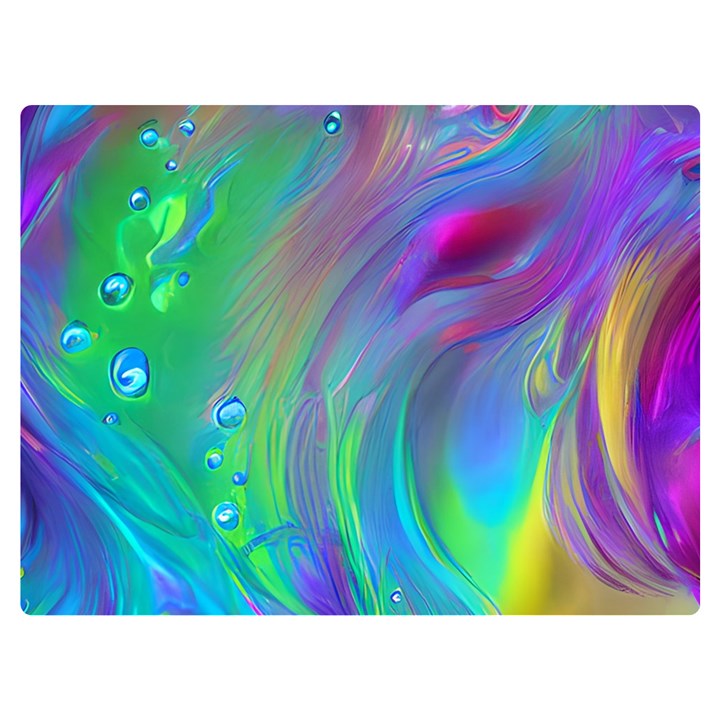 Fluid Art - Artistic And Colorful One Side Premium Plush Fleece Blanket (Extra Small)