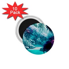 Landscape Nature Digital Art Palm Trees Paradise 1 75  Magnets (10 Pack)  by Pakemis