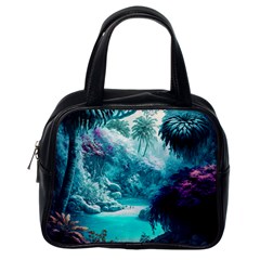 Landscape Nature Digital Art Palm Trees Paradise Classic Handbag (one Side)