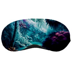 Landscape Nature Digital Art Palm Trees Paradise Sleeping Mask by Pakemis