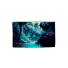 Landscape Nature Digital Art Palm Trees Paradise Cosmetic Bag (xs) by Pakemis