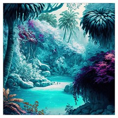 Landscape Nature Digital Art Palm Trees Paradise Lightweight Scarf  by Pakemis