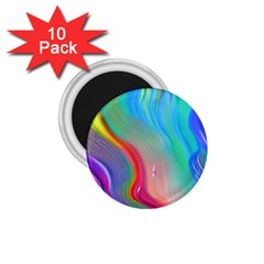 Fluid Art - Contemporary And Flowy 1 75  Magnets (10 Pack)  by GardenOfOphir