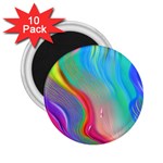 Fluid Art - Contemporary And Flowy 2.25  Magnets (10 pack)  Front