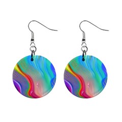 Fluid Art - Contemporary And Flowy Mini Button Earrings by GardenOfOphir