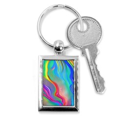 Fluid Art - Contemporary And Flowy Key Chain (rectangle) by GardenOfOphir