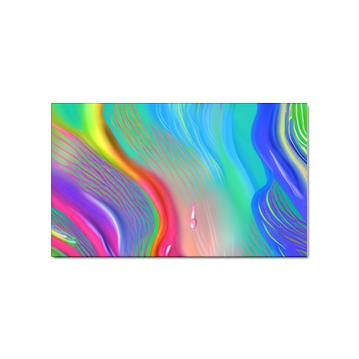 Fluid Art - Contemporary And Flowy Sticker (Rectangular)