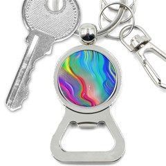 Fluid Art - Contemporary And Flowy Bottle Opener Key Chain by GardenOfOphir